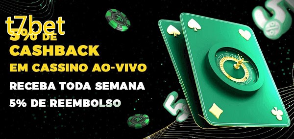 Promoções do cassino ao Vivo t7bet